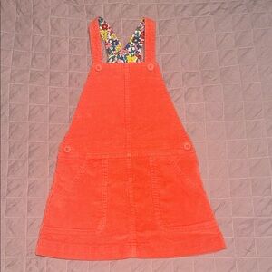 Boden Kids Orange Corduroy Overalls